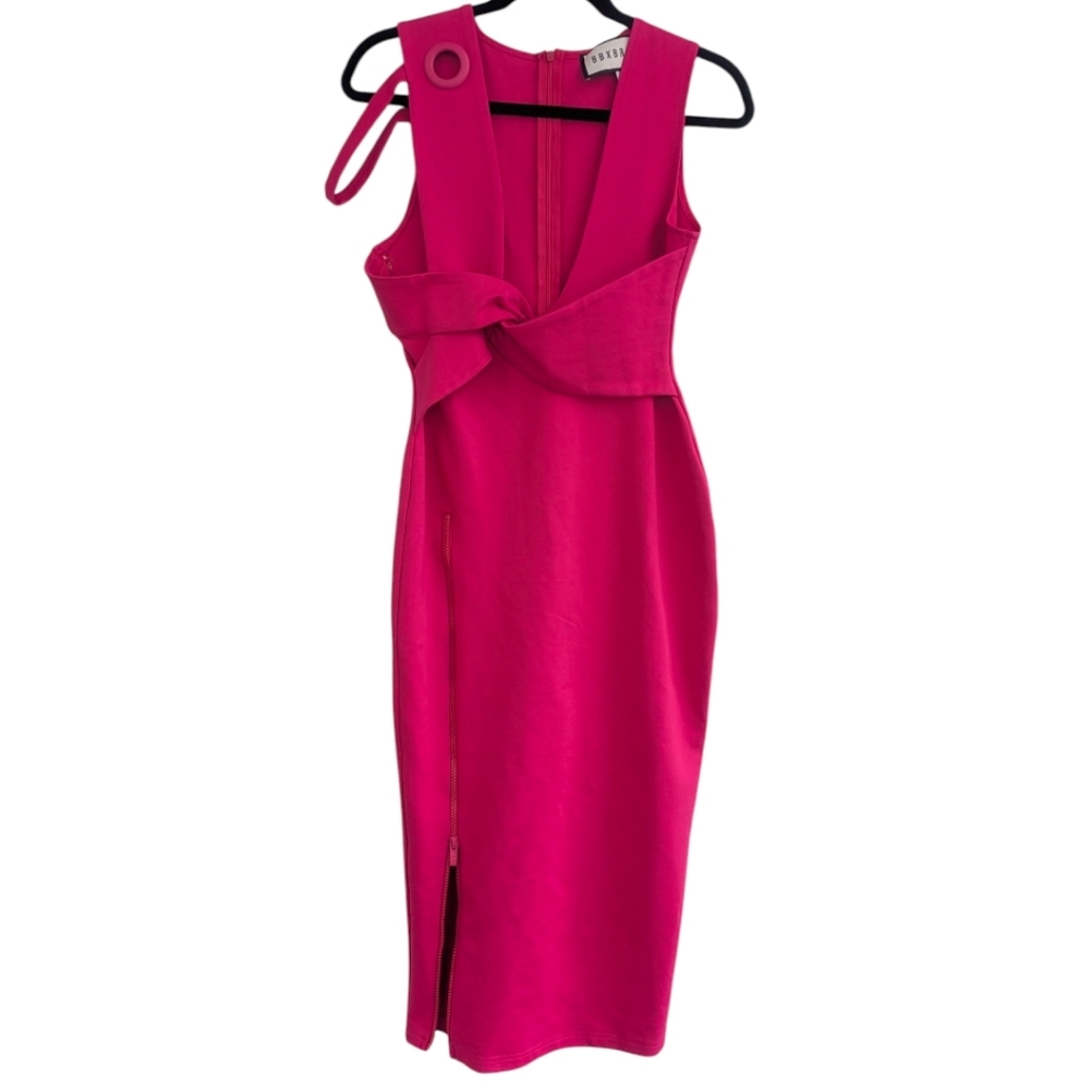 BBXBRAND Hot Pink Midi Dress